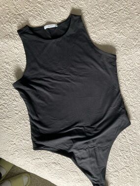 Rocky Black Sleeveless High-Neck Bodysuit